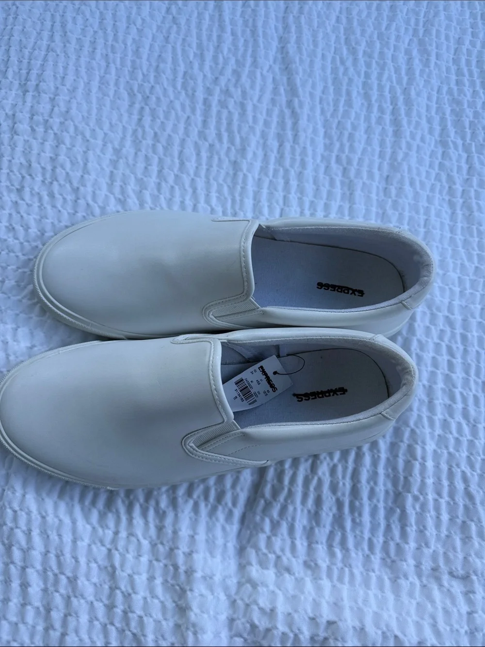 Express White Slip-On Casual Sneakers